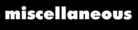 Miscellaneous